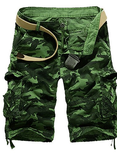  Miesten Lasten shortsit Camo Shortsit Vaellusshortsit Monitasku Useita taskuja Armeijatyyli Hengittävä Ulkoilu Polven pituus Kausaliteetti Päivittäin Katutyyli Tyylikäs Naamiointi punainen Naamiointi