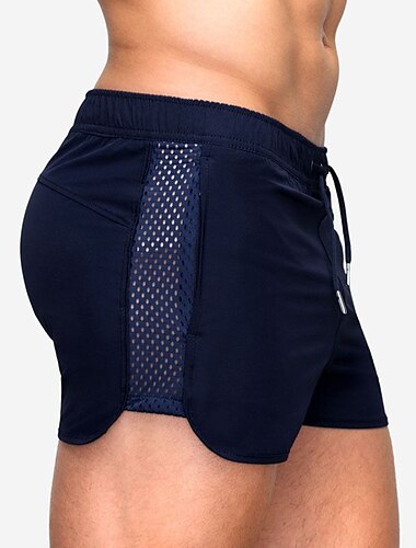  Hombre Pantalones Cortos Running Pantalón Corto Short Running Shorts de gimnasio Pantalones cortos de un tercio de maratón braguitas guardabosques Prendas de abajo Deportivo Otoño Licra Transpirable