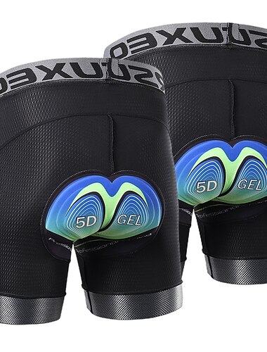  Herre Helfarge Sykkelundertøy Sykkel Fôrede shorts Fjellsykling Veisykling sport 3D Pute Sykling Hurtigtørkende Fukttransport Svart Rød Klær Sykkelklær