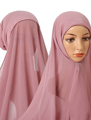  Damen Hijab / Khimar Schal Cosplay Religiös arabisch Muslim Ramadan Feste Farbe Erwachsene Kopfbedeckung Party, Halloween