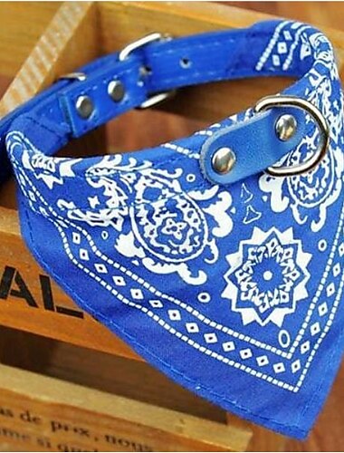  Hund Halsbänder Kragen Bandana Regolabile / Einziehbar Halstücher PU-Leder Schwarz Rot Blau Rosa