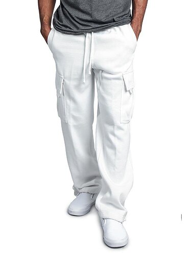  Herren Cargohose Cargohosen Jogginghose Trainingshose Jogginghose Jogger Hose Hosen Cargo-Jogginghose Weite Hosen Feste Farbe In voller Länge Sports Outdoor Täglich Klassisch Brautkleider schlicht
