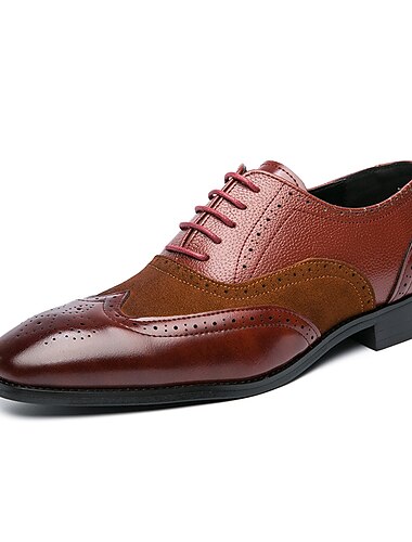  Herren Outdoor Derby-Schuhe Formale Schuhe Bullock Schuhe Abendschuhe Brautkleider schlicht Britisch Täglich Party & Abend St. Patricks Day PU Schnürsenkel Blau Braun Grün Frühling Herbst