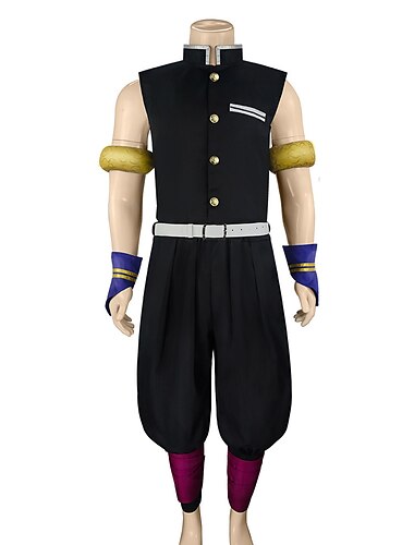  Inspired by Demon Slayer: Kimetsu no Yaiba Tengen Uzui Anime Cosplay Costumes Japanese Cosplay Suits Top Pants Waist Belt For Men's / Wristlet / Wristlet