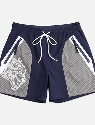  Herren kurze Sporthose Laufshorts kurze hosen Trainingsshorts Kordelzug Unten Sportlich Elasthan Fitness Fitnesstraining Laufen Atmungsaktiv Rasche Trocknung Feuchtigkeitsabsorbierend Normal Sport