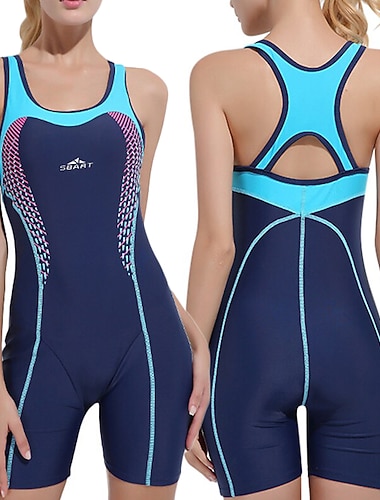  sbart stroje kąpielowe damskie jednoczęściowy strój kąpielowy racerback boyleg sportowy strój kąpielowy racing athletic patchwork stroje kąpielowe odporność na chlor oddychający wysoka elastyczność