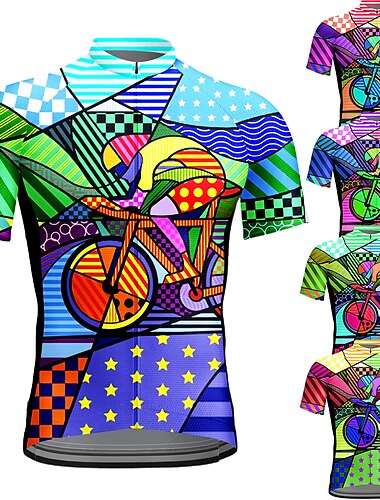  21Grams Hombre Maillot de Ciclismo Manga Corta Bicicleta Maillot Camiseta con 3 bolsillos traseros MTB Bicicleta Montaña Ciclismo Carretera Transpirable Dispersor de humedad Secado rápido Bandas