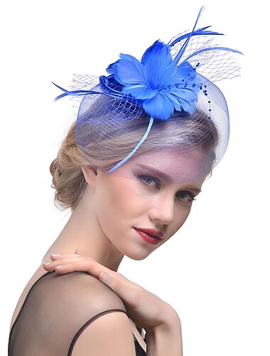  Fascinatoren Hüte Kopfbedeckungen Organza Polyester / Polyamid Fischerhut Party / Abend Festtage Vintage-Stil Mit Feder Kopfschmuck Kopfbedeckung