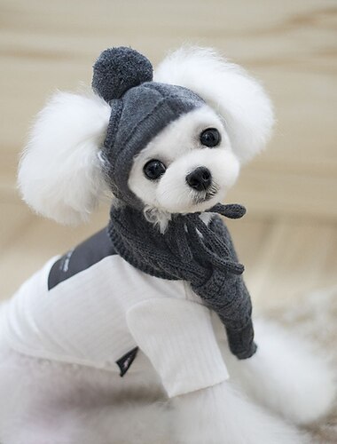  Hund Bandanas & Hüte Hundeschal Welpenkleidung warm halten Winter Warm Hundebekleidung