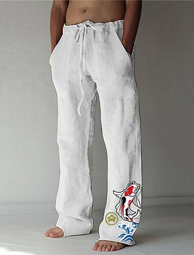  Homme Animal Imprimés Photos Vaporisateur Pantalon pantalon été Pantalon de plage Taille médiale Mode Vêtement de rue Design Casual du quotidien Pour les vacances Conception de cordon élastique Poche