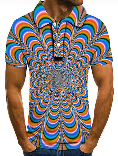  Herren Amerikanische Flagge Veteranen Poloshirts Golfshirt Kurzarm Polo-Shirts Hemden mit Kragen Lässig Streetwear Urlaubskleidung Party-Outfits Knöpfe 3D-Druck A Meeresblau Schwarz