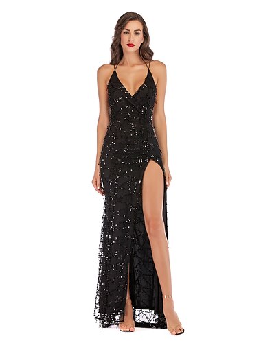  Goldene Zwanziger 1920er Cocktailkleid Flapper Kleid Kleid Abschlussballkleid Der große Gatsby Charleston Hochzeitsgast Pailletten Normal Damen Hochzeit Hochzeitsgast Veranstaltung / Fest Erwachsene