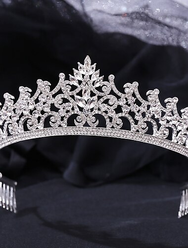  Vintage Barock Prinzessin Krone Mädchen – Tiaras und Kronen für Frauen Mädchen – Königin runde Geburtstagskrone, Kostümparty Haarschmuck für Geburtstagswettbewerb Cosplay Party (bunte Krone)
