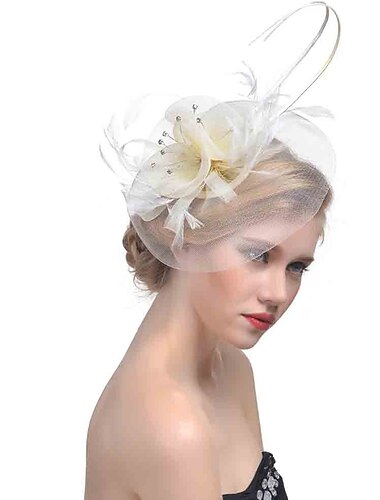  Fascinatoren Hüte Kopfbedeckungen Organza Polyester / Polyamid Fischerhut Party / Abend Festtage Vintage-Stil Mit Strass Kopfschmuck Kopfbedeckung