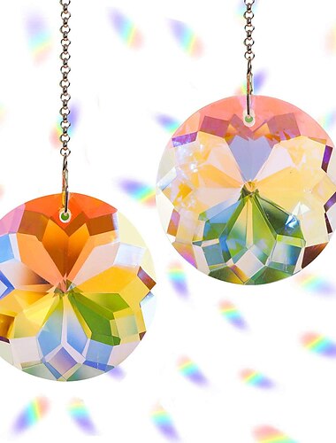  suncatcher κρύσταλλο ήλιος catcher πρίσμα κρυστάλλινο κρεμαστό μενταγιόν φωτισμός κρεμαστό ουράνιο τόξο παραθ.