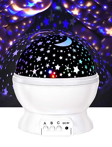  lampada della luce di notte del proiettore del cielo stellato lampada da scrivania girevole a 360 gradi 4 luci a led 8 colori cambiano con cavo usb per bambini camera da letto e decorazione del