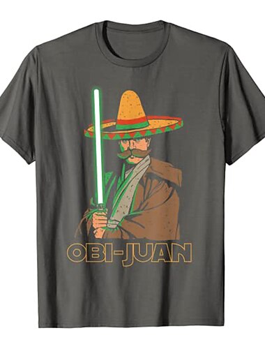  Cinco de Mayo Fiesta Obi Juan T-Shirt-Ärmel Fitness-Top Zurück zur Schule Muster Unabhängigkeitstag von Mexiko Tag der Toten T-shirt Für Herren Damen Unisex Erwachsene Heißprägen 100% Polyester