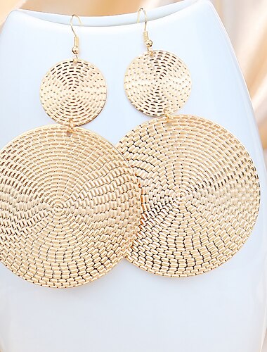  Dames Druppel oorbellen meetkundig donuts Stijlvol Eenvoudig Boho oorbellen Sieraden Zilver / Goud Voor Feest Feestdagen 1 paar