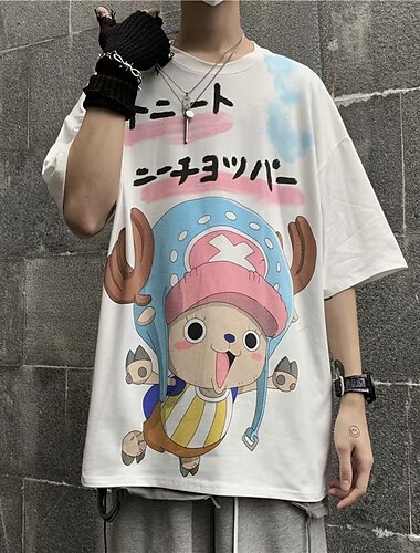  One Piece Nami Roronoa Zoro Tony Tony Chopper T-skjorte Tegneserie Manga Animé 3D Harajuku Graphic Kawaii Til Par Herre Dame Voksne Tilbake til Skolen 3D-utskrift