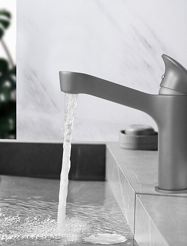  Robinet de lavabo de salle de bain, robinet de salle de bain noir, robinets de bain monotrou en laiton (noir/gris/chrome/doré)