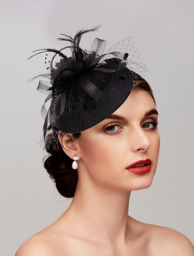  Fascinators Hüte Kopfstück Federn Netz Untertellerhut Herbst Hochzeitsfeier  Abend Melbourne Cup Cocktail Royal Ascot Mit Feder Mütze Kopfstück Derby Fascinators Renntag Kleid 2025