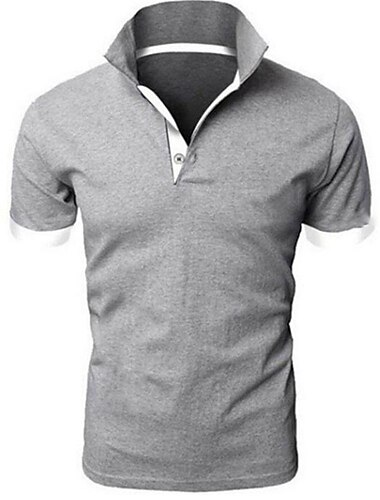  Herren Poloshirt Golfhemd Outdoor Casual Polo-Kragen Kurzarm Klassisch Farbblock Knopf vorne Button-Down Sommer Regular Fit Goldgelb Schwarz / Rot Schwarz Weiß Gelb Rosa Poloshirt