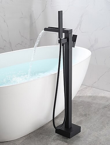  Badewannenarmatur - minimalistische, galvanisierte, freistehende Badewannen-Duschmischbatterien aus Messing