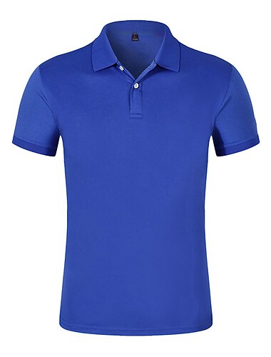 Men's Polo Shirt Golf Shirt Outdoor Casual Polo Collar Classic Short Sleeve Classic Solid Colored Button Front Button-Down Summer Regular Fit Sea Blue Black White Yellow Red Blue Polo Shirt