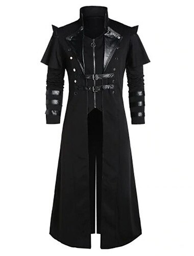 Punk & Gothic Mittelalterlich Steampunk Mantel Maskerade Pestdoktor Übergrössen Herren Karneval Maskerade Party Erwachsene Mantel