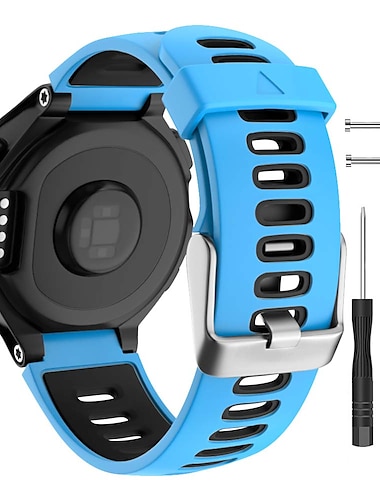  Uhrenarmband für Garmin Forerunner 220/230/235/620/630/735XT Approach S20 / S6 / S5 Silikon Ersatz Gurt mit Entfernungswerkzeug Atmungsaktiv Sportarmband Armband