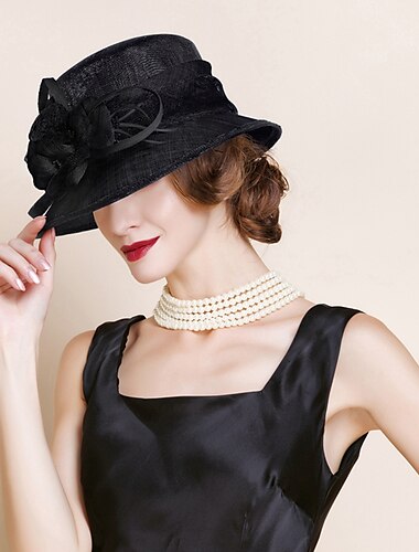  Damen Flachs Kopfschmuck - Hochzeits/Sonderanlass Hüte 1 Stück Dress to Impress Derby Hüte Renntag Kleid 2025