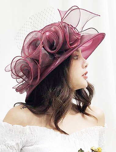  Dames Hoed Zonnehoed draagbaar Zonbescherming Comfort Buiten Dagelijks gebruik Feestdagen Pure Kleur Bloemig Bloemig