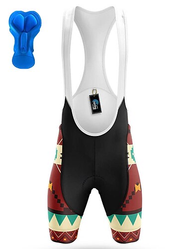  Herre Helfarge Mønstret Sykkelveishorts Bib Shorts 3D polstret shorts Sykkel Shorts Bunner Semi-formsydd Fjellsykling Veisykling sport Hurtigtørkende Bekvem Fukttransport Pustende Svart Gul Lycra Klær