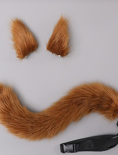  carnaval buigbare haarspeldjes verstelbare dansfeest cosplay imitatiebont vossenstaart en clip oren kit voor carnaval feest kostuum accessoires
