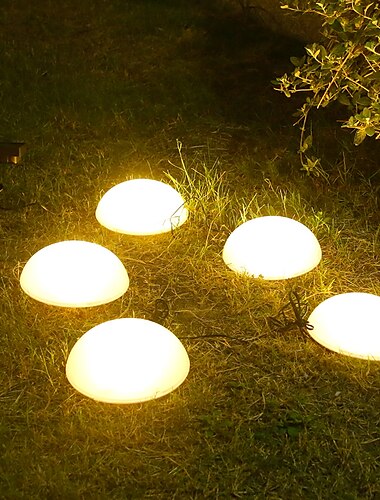  Solarbetriebene Außen-Bodenleuchte Fünf Halbkugel-Solar-Gartenleuchte Außen-Schnur-Lampe für Rasen, Hof, Wege, Pool, Terrasse