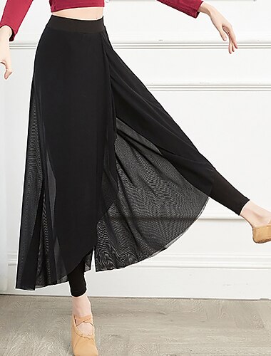  تنفس التنانير التنانير لون نقي الربط تدريب المرأة عالية القطن مزيج تول