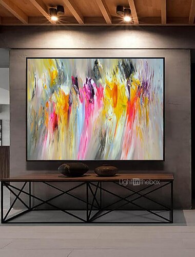  Hang-Dipinto ad olio Dipinta a mano Panoramica orizzontale Astratto Paesaggi Moderno Senza telaio interno  (senza cornice)
