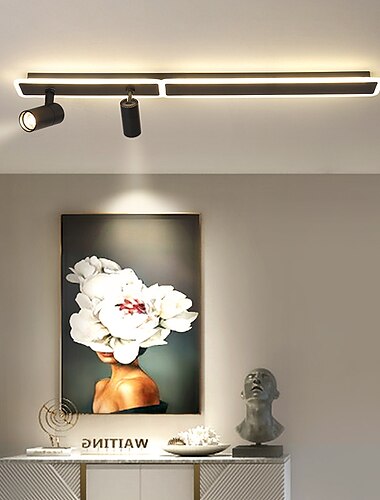  80/100 cm plafonnier led spot métal style artistique moderne élégant finitions peintes 220-240v