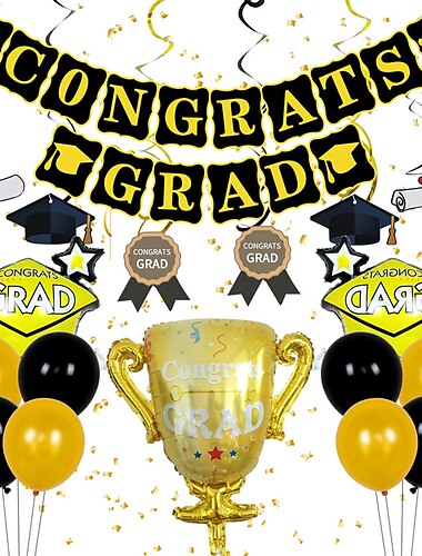  2022 neue Graduierung Ballon Zeremonie Atmosphäre Layout Graduierung Saison Ballon Graduierung Zertifikat Klassenzimmer Szene Dekoration Aluminiumfolie Ballon
