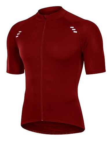  Homme Maillot de cyclisme Couleur Unie À Motifs Manche Courte Cyclisme Maillot Top avec 3 poches arrière VTT Vélo tout terrain Cyclisme sur route Cyclisme Séchage Rapide Poche Arrière Respirant Des