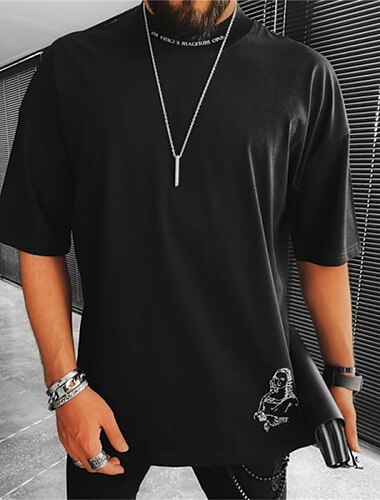  ポートレート ブラック ホワイト グレー Tシャツ カジュアルスタイル 男性用 グラフィック コットン混 シャツ スポーツ ライトウェイト シャツ 半袖 快適なTシャツ カジュアル 祝日 夏 ファッションデザイナーの衣類 S M L XL XXL 3XL
