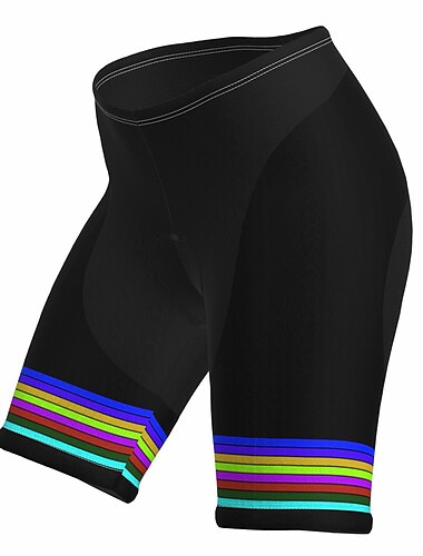  Dame Stribe Sykkelveishorts Sykkelshorts Fôrede sykkelshorts Sykkel Fôrede shorts Fjellsykling Veisykling sport 3D Pute Sykling Hurtigtørkende Fukttransport Svart Gul Spandex Klær Sykkelklær