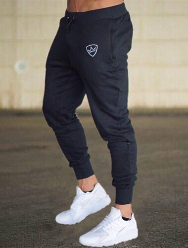  Herren Jogginghose Trainingshose Jogginghose Jogger Hose Hosen Trainingshose Kordelzug Elastische Taille Geometrische Muster Sports Outdoor Athleisure Armeegrün Schwarz