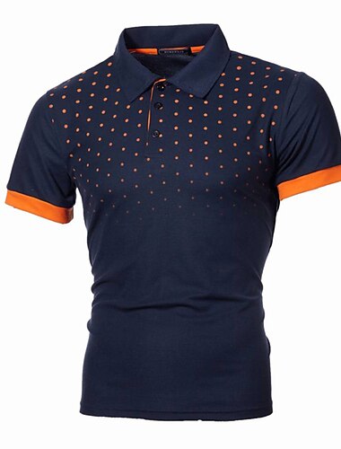  Herren Tennishemd Poloshirt Casual Täglich Kragen Umlegekragen Kurzarm Strassenmode Basic Farbblock Patchwork Schlank Schwarz Rote Dunkel Blau Grau Tennishemd
