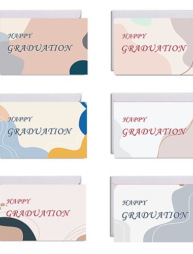  design de personalidade criativa simples cartão de bênção de graduação temporada de formatura para enviar colegas conjunto comemorativo 12 peças