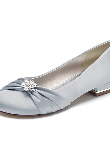  Platte schoenen voor de moeder van de bruid, comfortabele schoenen voor bruiloftsgasten tijdens de ceremonie en receptie, instapschoenen met lage hak, verkrijgbaar in diverse kleuren.