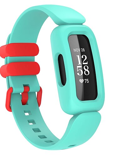  Uhrenarmband für Fitbit Ace 3 Weiches Silikon Ersatz Gurt mit Fall Wasserdicht Verstellbar Armband