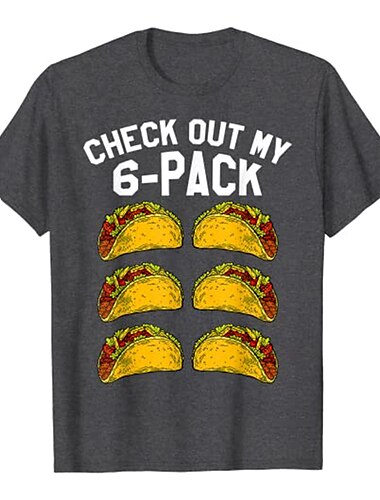  Cinco de Mayo Fiesta 6er-Pack Fitness-Taco T-Shirt-Ärmel Fitness-Top Zurück zur Schule Muster Unabhängigkeitstag von Mexiko Tag der Toten T-shirt Für Herren Damen Unisex Erwachsene Heißprägen 100