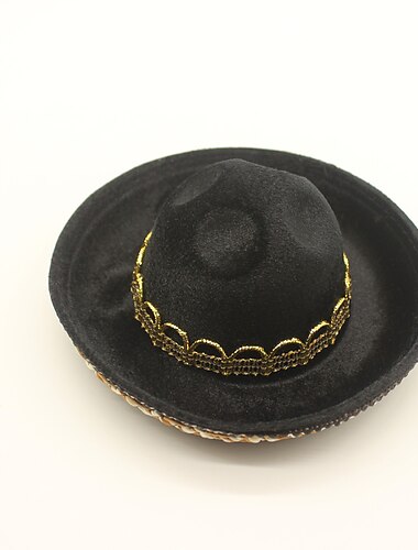  Mexikaner Maskerade Sombrero-Hut Kinder Jungen Cosplay Cinco de Mayo Unabhängigkeitstag von Mexiko Tag der Toten Karneval Maskerade Mexikos Unabhängigkeitstag Fest / Feiertage Schwarz / Gelb / Beige