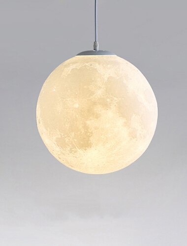  30/35 سنتيمتر 3D الطباعة قلادة ضوء led تصميم كروي القمر الفني نمط المنزل ديكو. الإبداعية شنقا ضوء